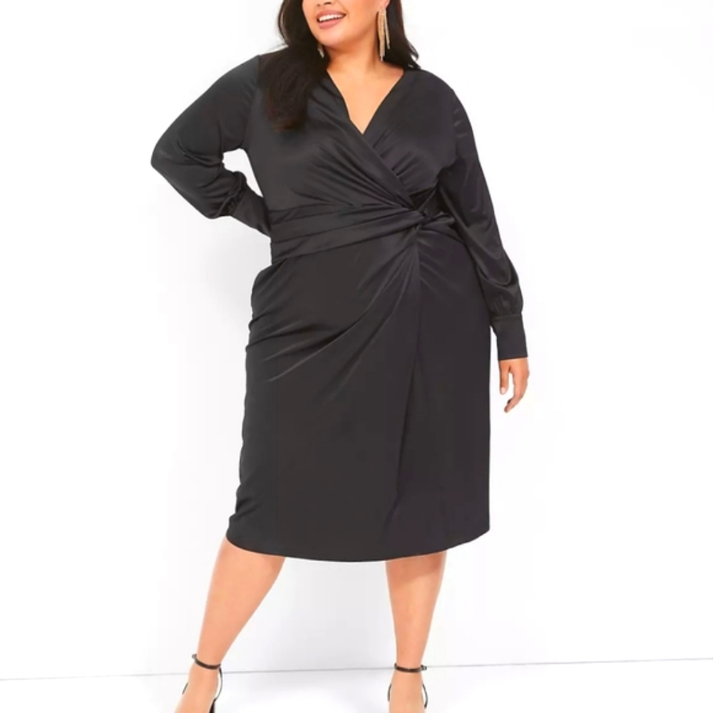 Lane Bryant Knot-Front Midi Dress